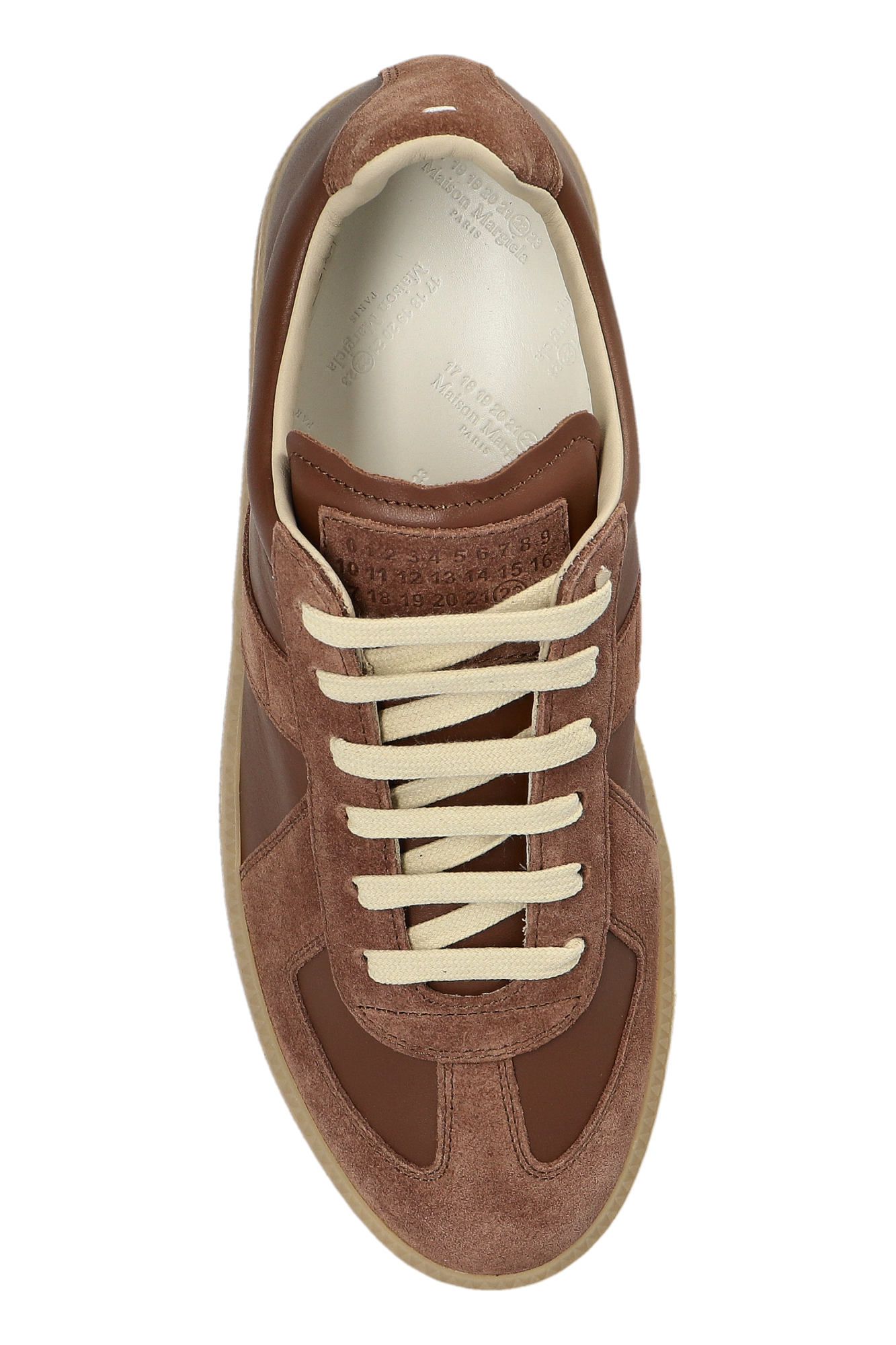 靴 Maison Margiela P A R I S Brown Leather sports shoes Maison Margiela - Vitkac France